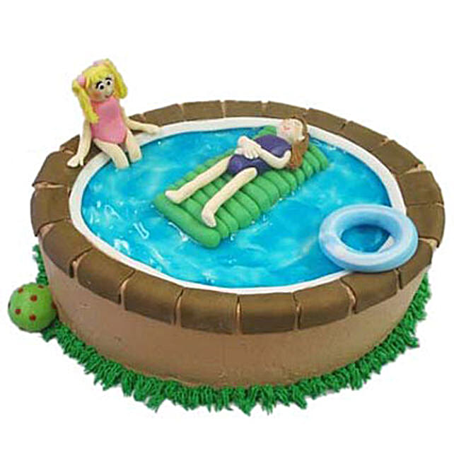 Swimming Pool Cake 3Kg Eggless Chocolate