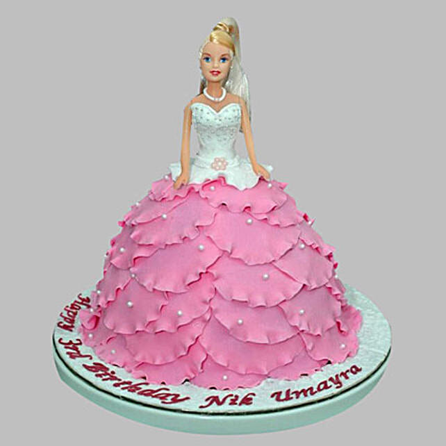 White N Pink Barbie Cake 3kg