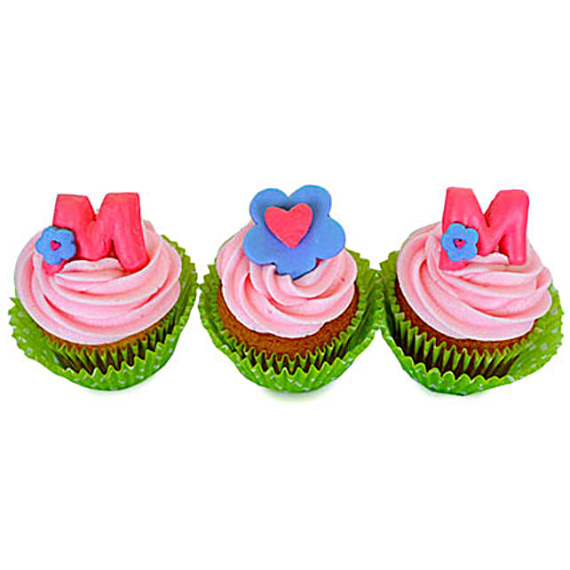 Yummy Surprise For Mom Cupcakes 12 Eggless