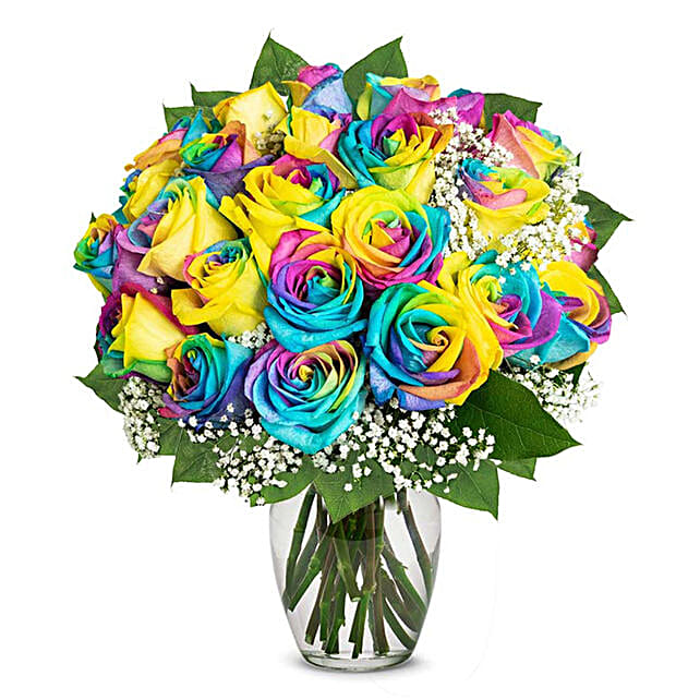 Two Dozen Wild Rainbow Roses